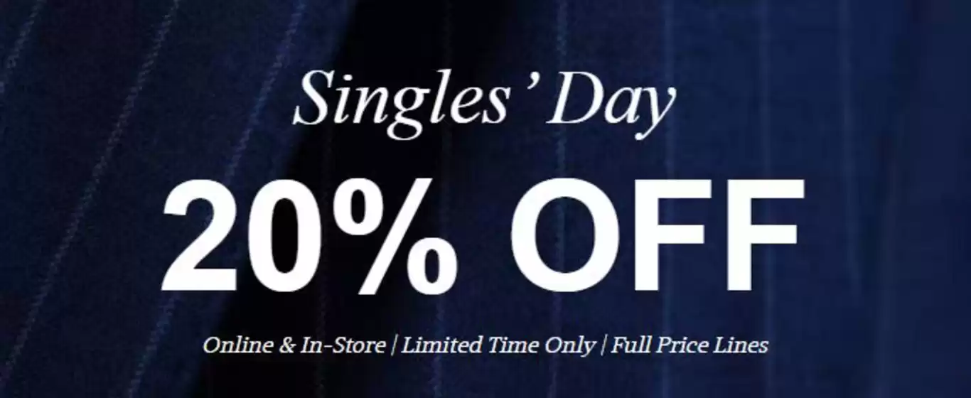 Hawes & Curtis catalogue | Single's Day 20% Off | 2025-11-07T00:00:00.000Z - 2025-11-18T00:00:00.000Z