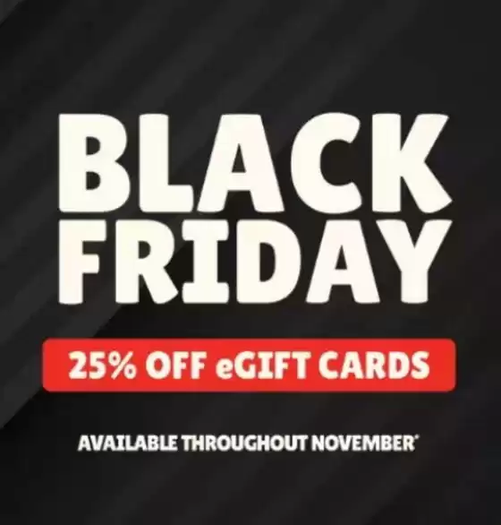 T.G.I. Friday's catalogue in Glasgow | Black Friday 25% Off eGift Cards | 2025-11-14T00:00:00.000Z - 2025-11-25T00:00:00.000Z