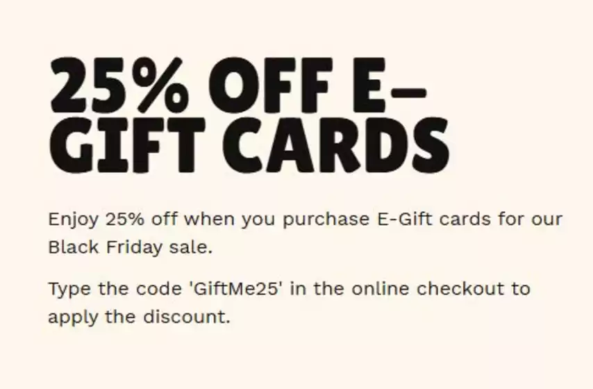 T.G.I. Friday's catalogue in Manchester | 25% Off E-Gift Cards | 2025-11-14T00:00:00.000Z - 2025-11-24T00:00:00.000Z
