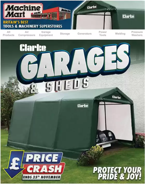 Machine Mart catalogue in Peterculter | Clarke Garages & Sheds~ | 2025-11-17T00:00:00.000Z - 2025-11-25T00:00:00.000Z