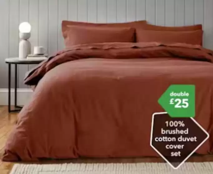 Dunelm catalogue | 100% Brushed Cotton Duvet Cover Set | 2025-11-18T00:00:00.000Z - 2025-12-01T00:00:00.000Z