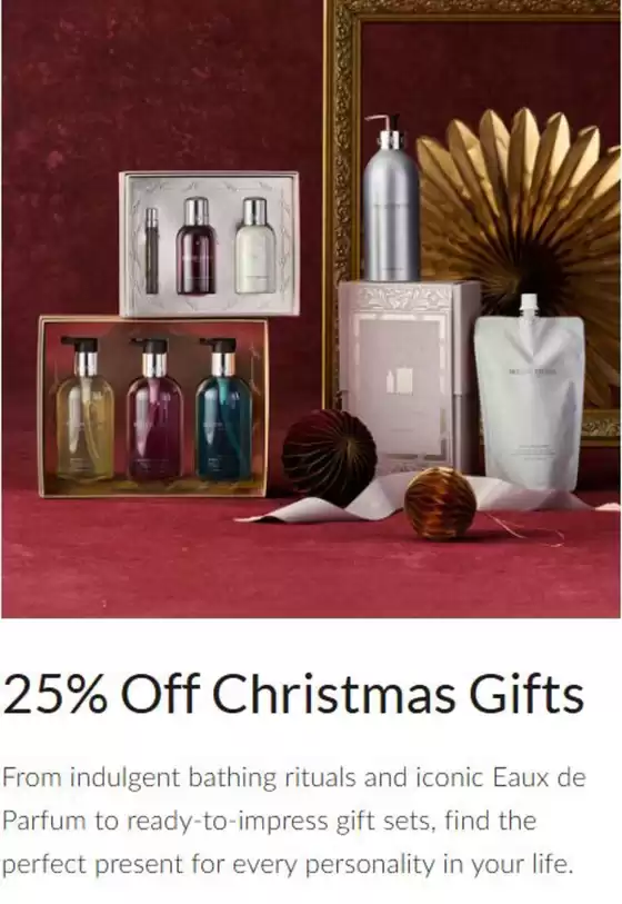 Molton Brown catalogue | 25% Off Christmas Gifts | 2025-11-25T00:00:00.000Z - 2025-12-19T00:00:00.000Z
