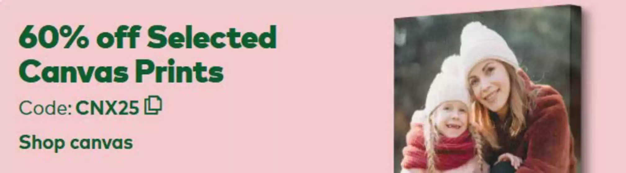 Snapfish catalogue in Telford | 60% Off Selecteed Canvas Prints | 2025-12-02T00:00:00.000Z - 2025-12-25T00:00:00.000Z