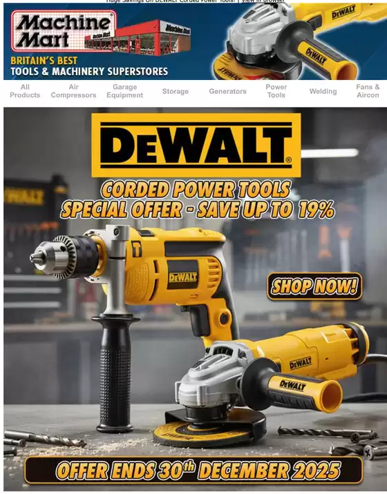 Machine Mart catalogue | Corded Power Tools Special Offer Save Up To 19% | 2025-12-05T00:00:00.000Z - 2025-12-30T00:00:00.000Z