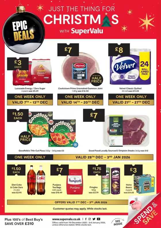 SuperValu catalogue in Leicester | Weekly-ad SuperValu | 2025-12-07T00:00:00.000Z - 2026-01-03T00:00:00.000Z