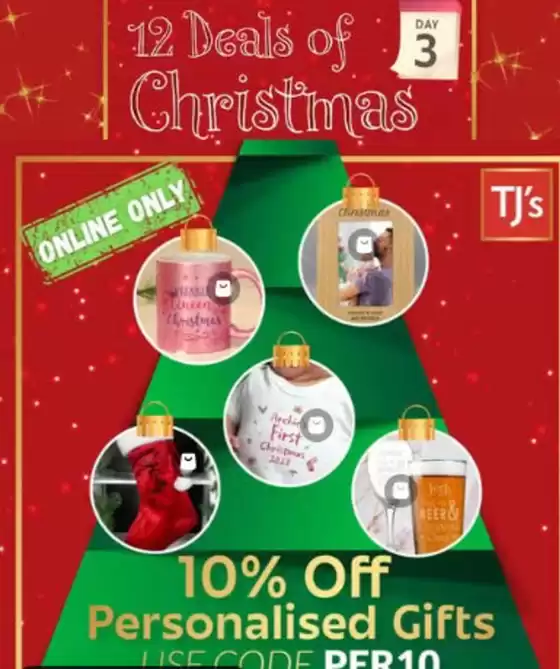 TJ Hughes catalogue in Walsall | 10% Off Personalised Gifts | 2025-12-10T00:00:00.000Z - 2025-12-13T00:00:00.000Z