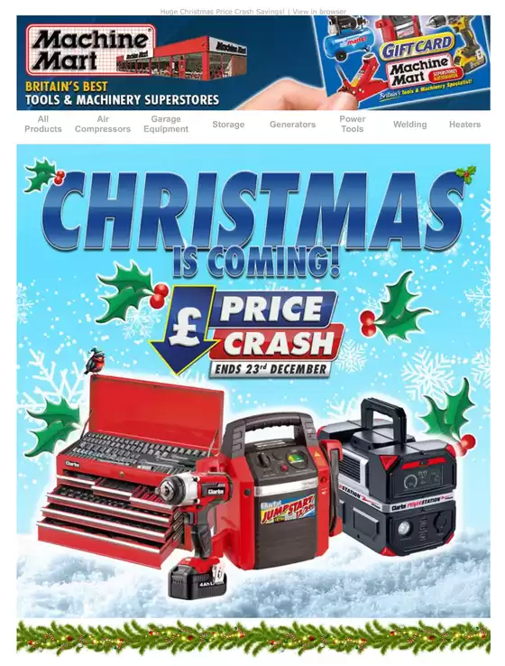 Machine Mart catalogue in Sompting | Christmas Is Coming~ | 2025-12-11T00:00:00.000Z - 2025-12-23T00:00:00.000Z