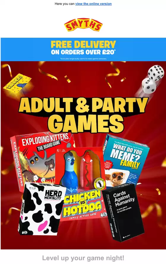 Smyths Toys catalogue in Sheffield | Adult & Part Games | 2025-12-15T00:00:00.000Z - 2025-12-20T00:00:00.000Z