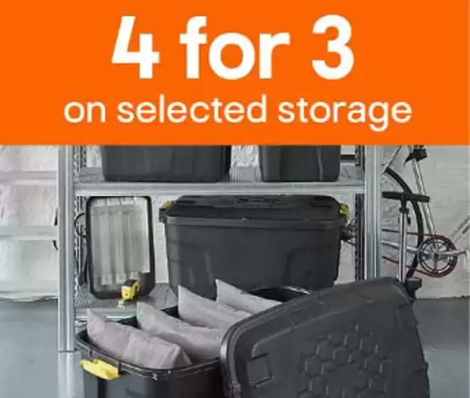 B&Q catalogue | 4 For 3 On Selected Storage | 2025-12-17T00:00:00.000Z - 2026-01-05T00:00:00.000Z