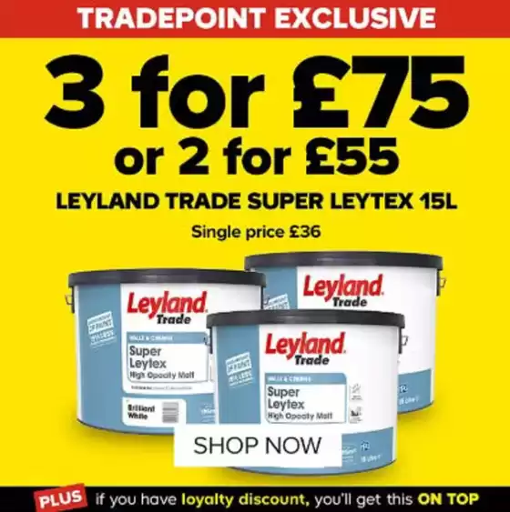 TradePoint catalogue | 3 For £75 Or 2 For £55  | 2025-12-17T00:00:00.000Z - 2025-12-22T00:00:00.000Z