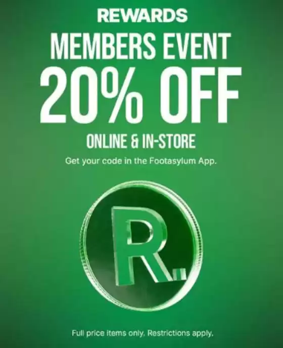 Footasylum catalogue in Bridgwater | Members Event 20% Off | 2025-12-18T00:00:00.000Z - 2025-12-30T00:00:00.000Z