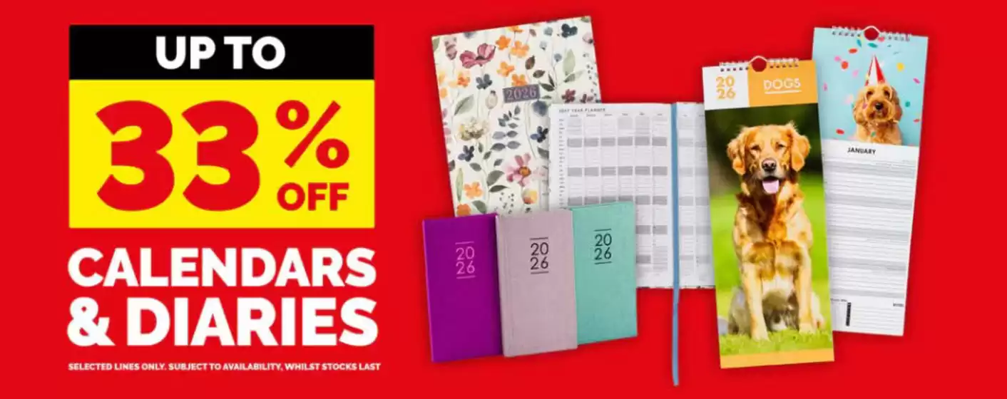 Poundstretcher catalogue in Cannock | Up To 33% Off Calendar & Diaries | 2025-12-22T00:00:00.000Z - 2026-01-07T00:00:00.000Z