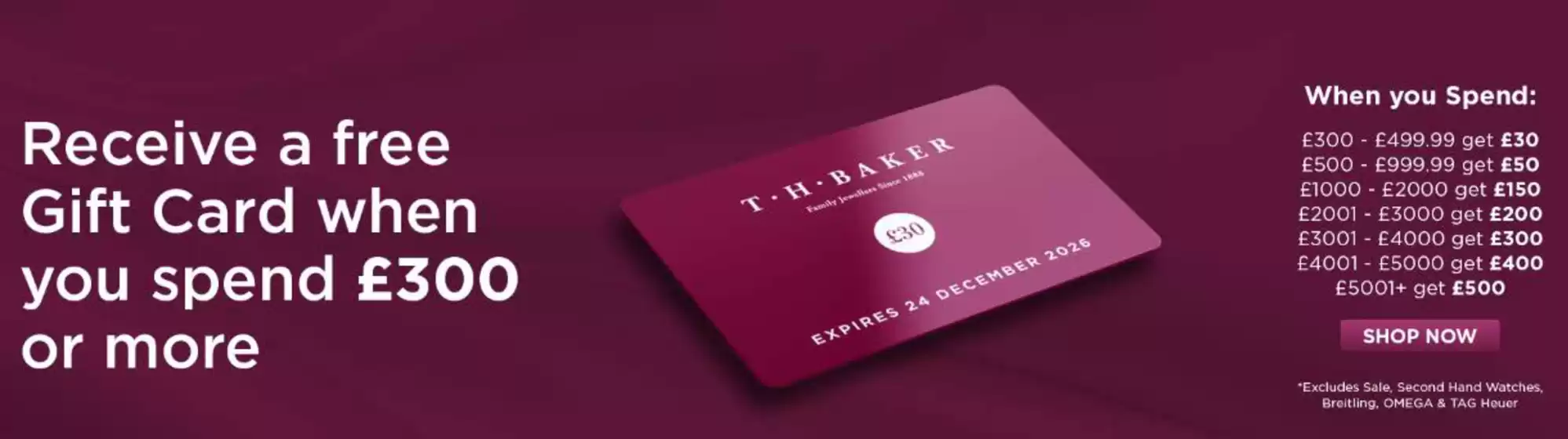  catalogue in Leeds | Receive A Free Gift Card When You Spend £300 Or More | 2026-01-15T00:00:00.000Z - 2026-02-02T00:00:00.000Z