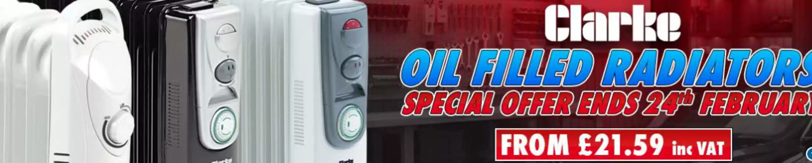 Machine Mart catalogue in Nottingham | Clarke Oil Filled Radiators | 2026-01-22T00:00:00.000Z - 2026-01-29T00:00:00.000Z