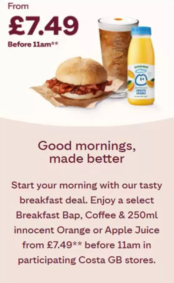 Costa Coffee catalogue in Cannock | Good Mornings Made Better~ | 2026-01-26T00:00:00.000Z - 2026-02-14T00:00:00.000Z