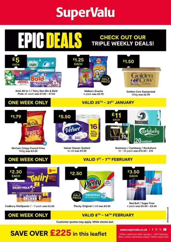 SuperValu catalogue in Thornton-Cleveleys | SuperValu weekly offers | 2026-01-25T00:00:00.000Z - 2026-02-14T00:00:00.000Z