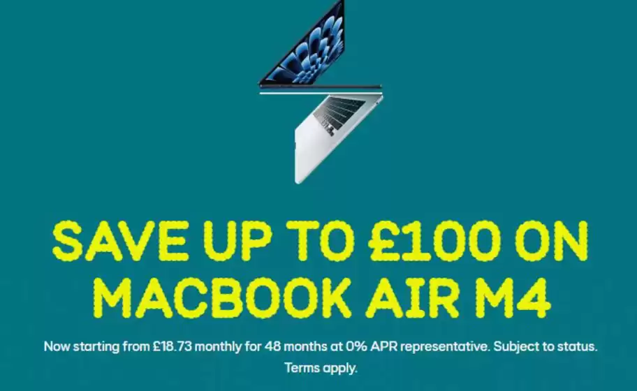 EE catalogue in Newtownards | Save Up To £100 On Macbook Air M4 | 2026-01-30T00:00:00.000Z - 2026-03-31T00:00:00.000Z