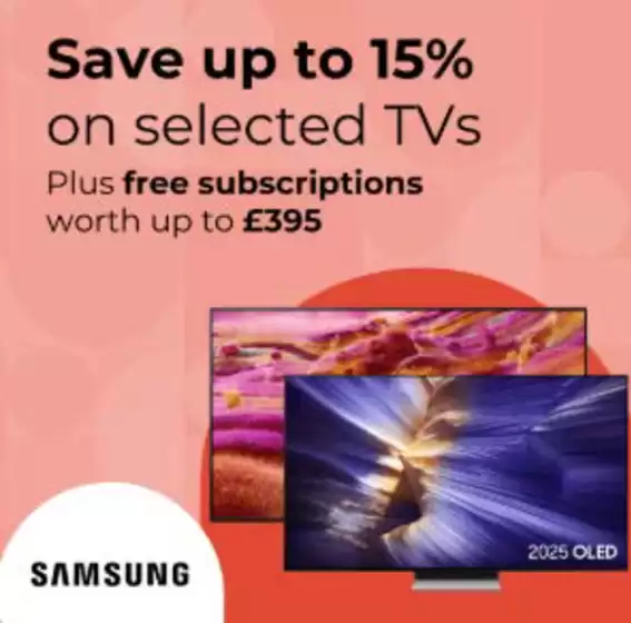 Hughes catalogue in Livingston | Save Up To 15% On Selected TVs | 2026-02-03T00:00:00.000Z - 2026-02-15T00:00:00.000Z