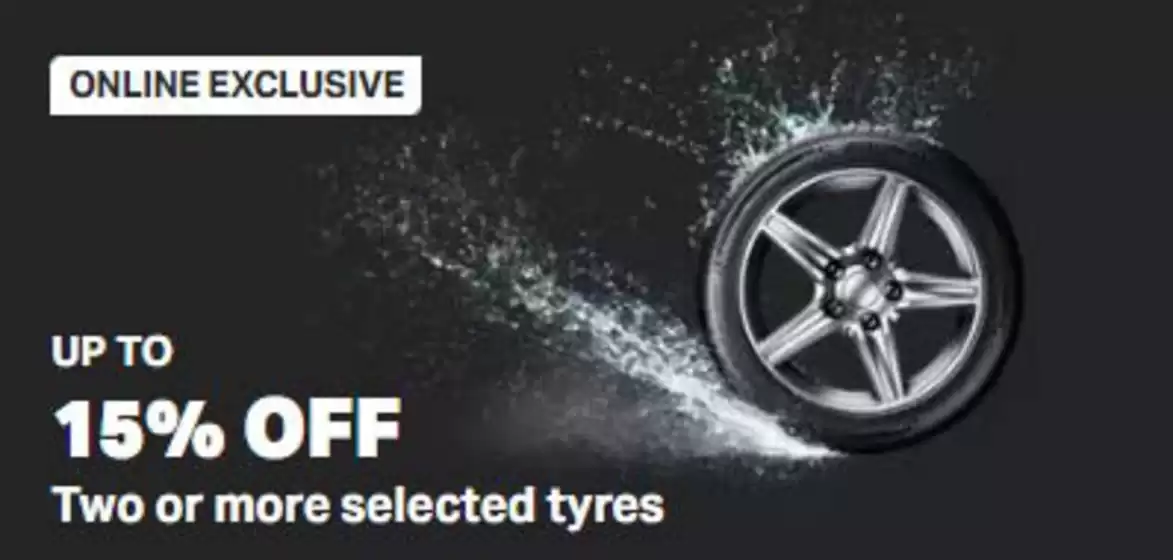 Halfords catalogue in London | Up To 15% Off Two Or More Selected Tyres | 2026-02-04T00:00:00.000Z - 2026-02-14T00:00:00.000Z
