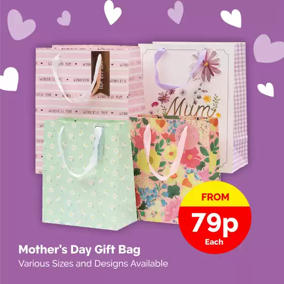 Poundstretcher catalogue in Worthing | Mother's Day Gift Bag | 2026-02-06T00:00:00.000Z - 2026-02-28T00:00:00.000Z