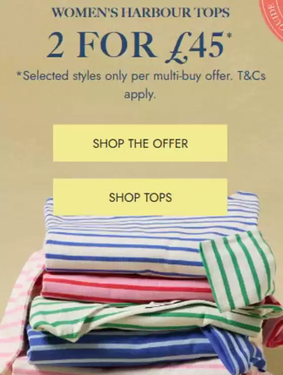 Joules catalogue in Bromley | Women's Harbour Tops | 2026-02-13T00:00:00.000Z - 2026-02-27T00:00:00.000Z