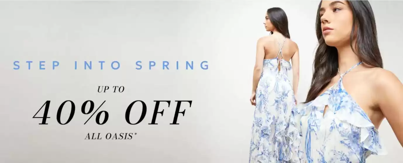 Oasis catalogue in Telford | Step Into Spring Up To 40% Off | 2026-03-05T00:00:00.000Z - 2026-03-22T00:00:00.000Z