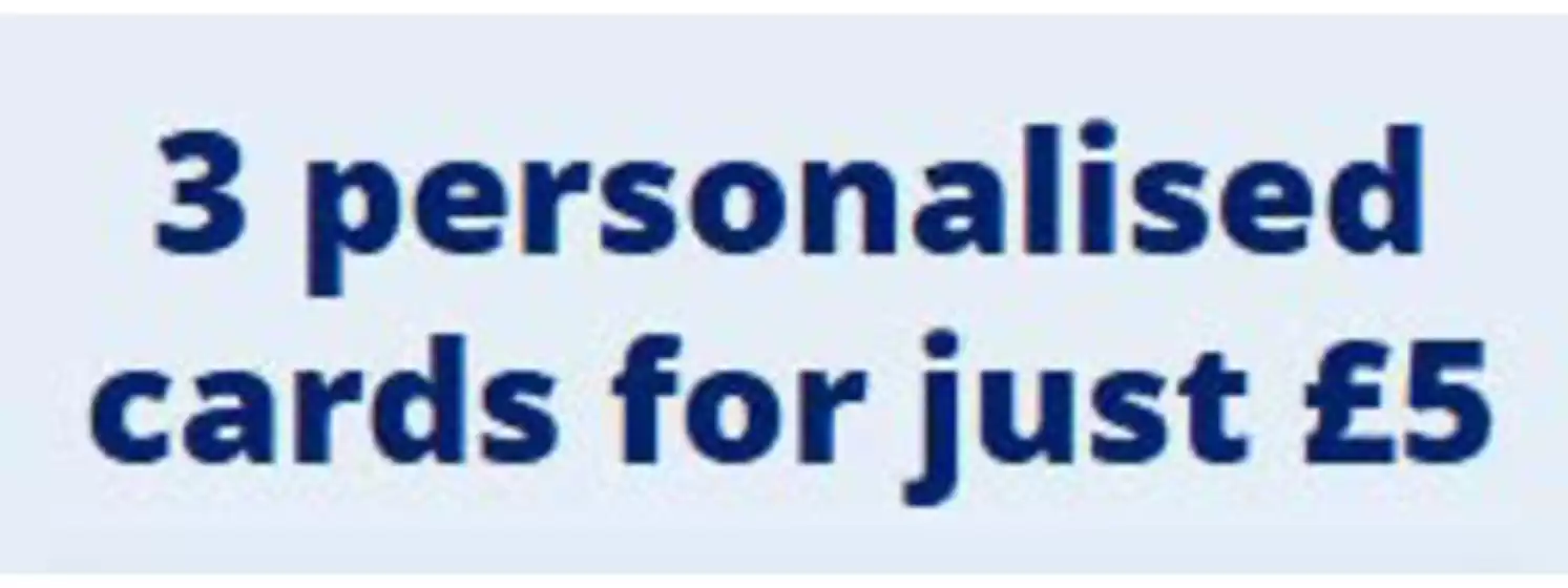 Card Factory catalogue in Royal Tunbridge Wells | 3 Personalides Cards For Just £5 | 2026-03-10T00:00:00.000Z - 2026-03-16T00:00:00.000Z