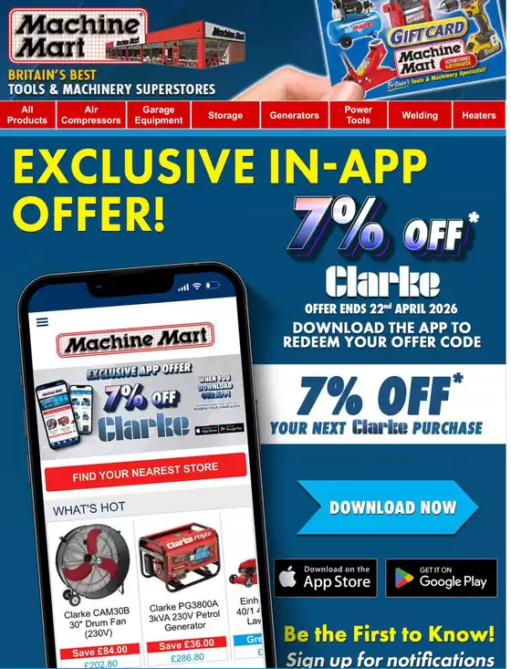 Machine Mart catalogue in Norwich | Exclusive In - App Offer! | 2026-03-24T00:00:00.000Z - 2026-04-22T00:00:00.000Z
