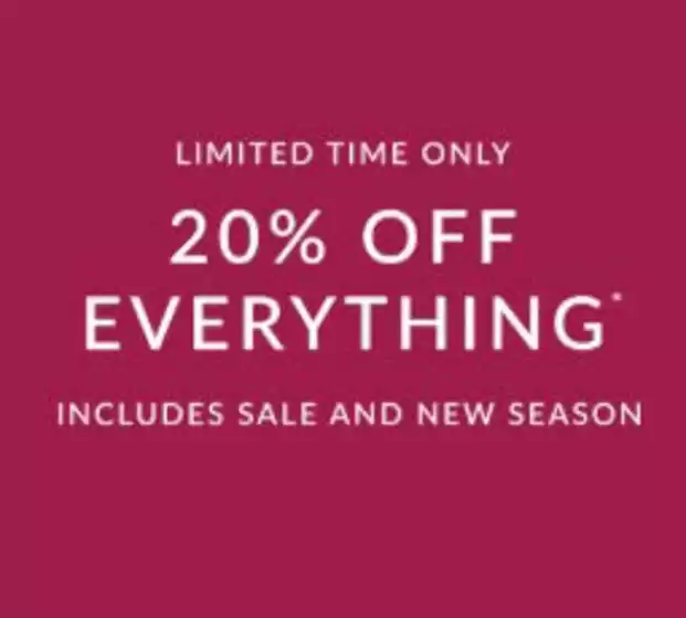 Phase Eight catalogue in Leighton Buzzard | 20% Off Everything`  | 2026-03-25T00:00:00.000Z - 2026-04-20T00:00:00.000Z