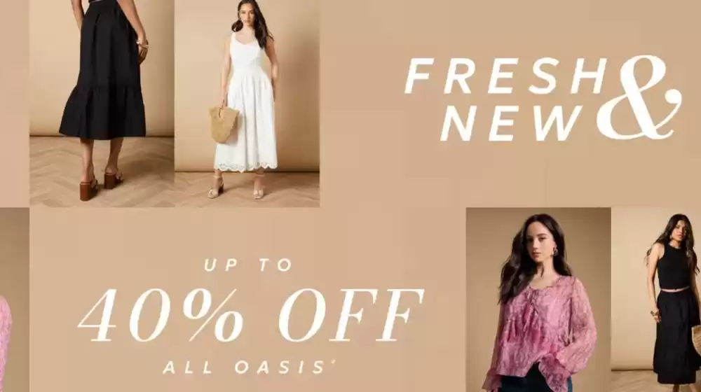 Oasis catalogue in Leighton Buzzard | Up To 40% Off  | 2026-03-25T00:00:00.000Z - 2026-04-19T00:00:00.000Z