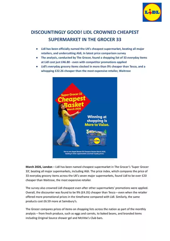 Lidl catalogue in Wokingham | Grocer 33 March 2026 | 2026-03-26T00:00:00.000Z - 2026-05-28T00:00:00.000Z