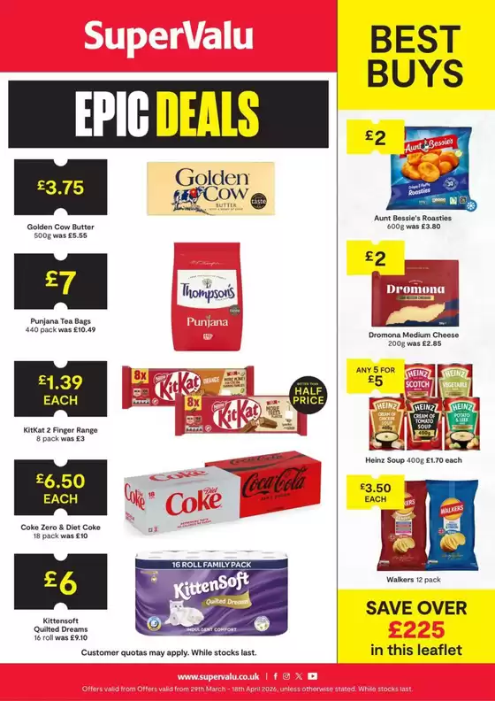 SuperValu catalogue in Cannock | SuperValu weekly offers | 2026-03-29T00:00:00.000Z - 2026-04-18T00:00:00.000Z