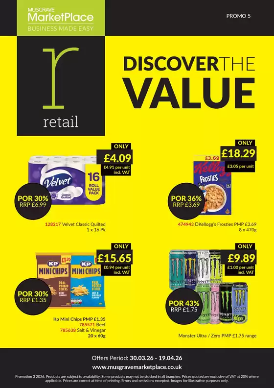 Musgrave MarketPlace catalogue in Pontardawe | RETAIL DEALS | 2026-03-30T00:00:00.000Z - 2026-04-19T00:00:00.000Z