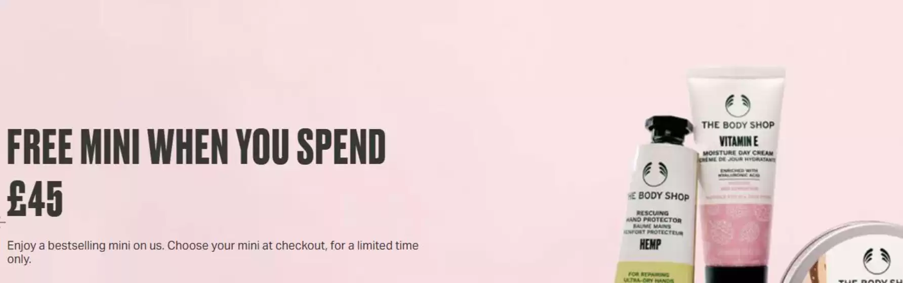 The Body Shop catalogue in Wood Street | Free Mini When You Spend | 2026-04-16T00:00:00.000Z - 2026-05-13T00:00:00.000Z