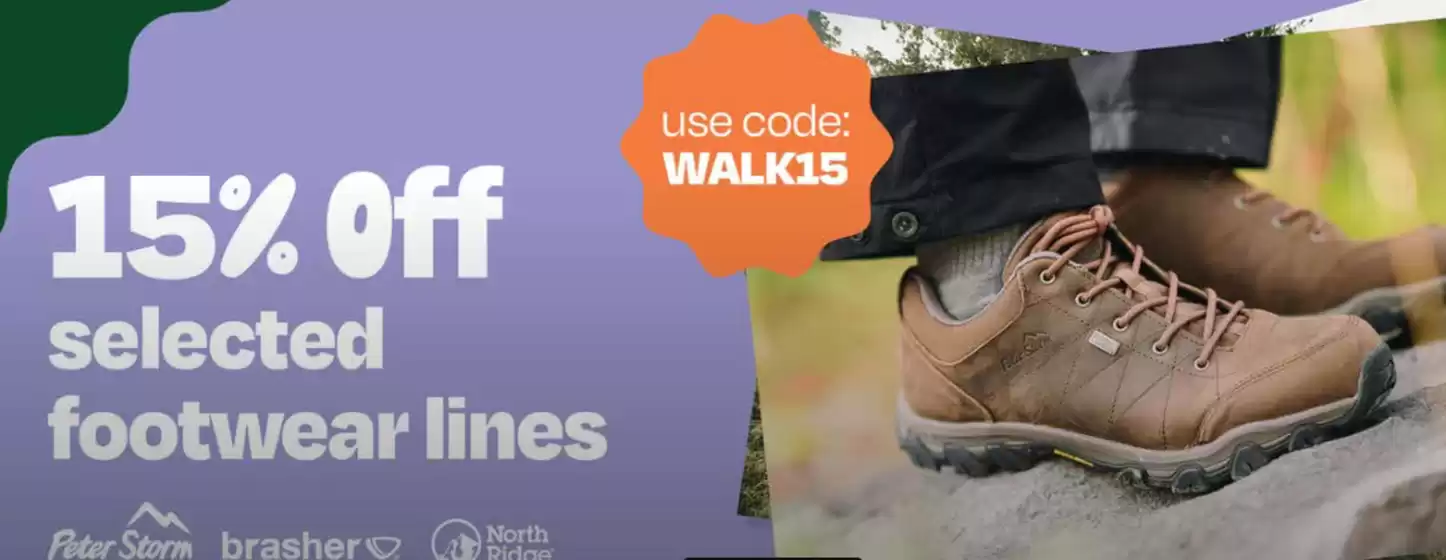 Millets catalogue in Derry | 15% Off Selected Footwear Lines | 2026-04-17T00:00:00.000Z - 2026-05-10T00:00:00.000Z