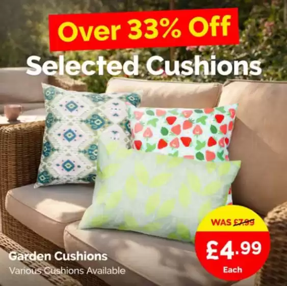 Poundstretcher catalogue | Garden Cushions | 2026-04-28T00:00:00.000Z - 2026-05-12T00:00:00.000Z
