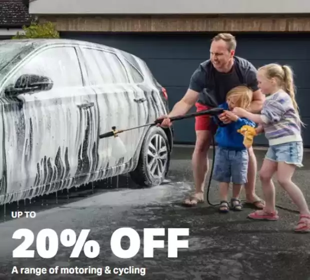 Halfords catalogue in Clenchwarton | Up To 20% Off A Range Of Motoring % Cycling` | 2026-06-05T00:00:00.000Z - 2026-06-26T00:00:00.000Z