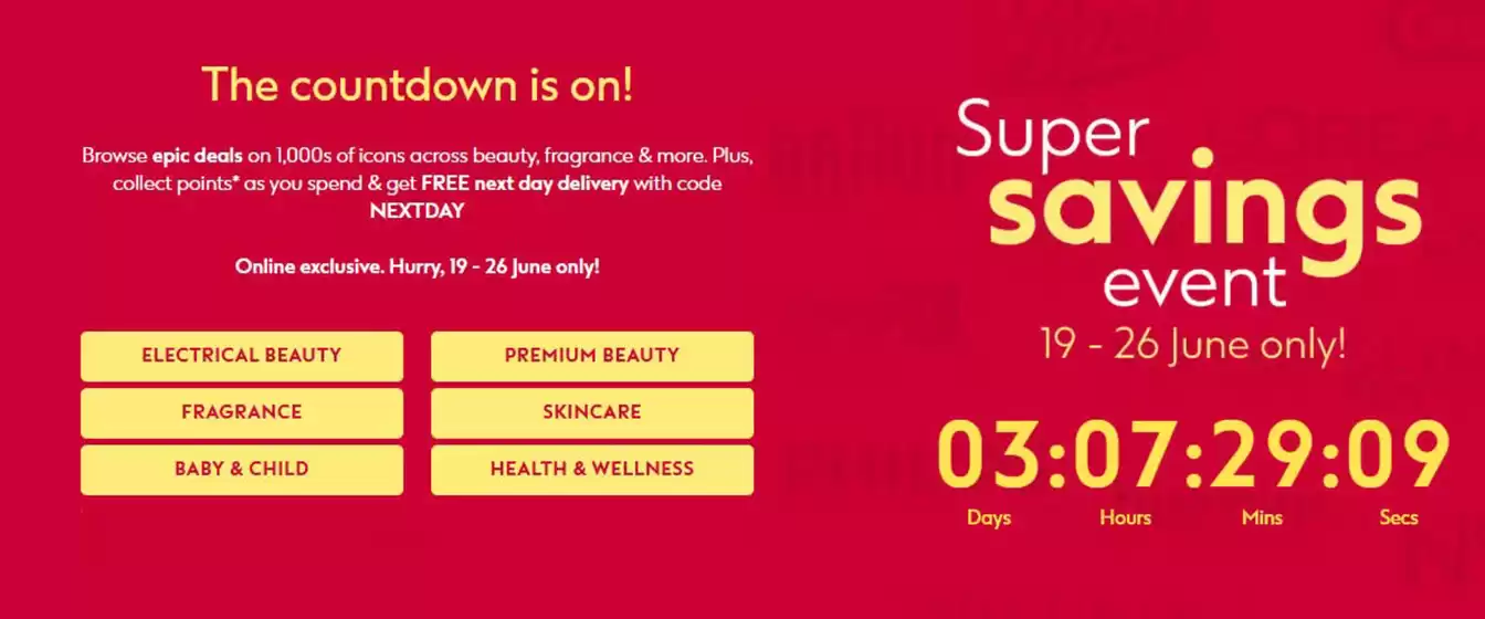 Boots catalogue in Barnsley | The Countdown Is On! | 2026-06-22T00:00:00.000Z - 2026-06-26T00:00:00.000Z