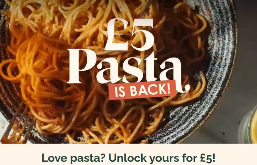Bella Italia catalogue in Manchester | Love Pasta? Unlock Yours For £5!  | 2026-06-30T00:00:00.000Z - 2026-07-20T00:00:00.000Z
