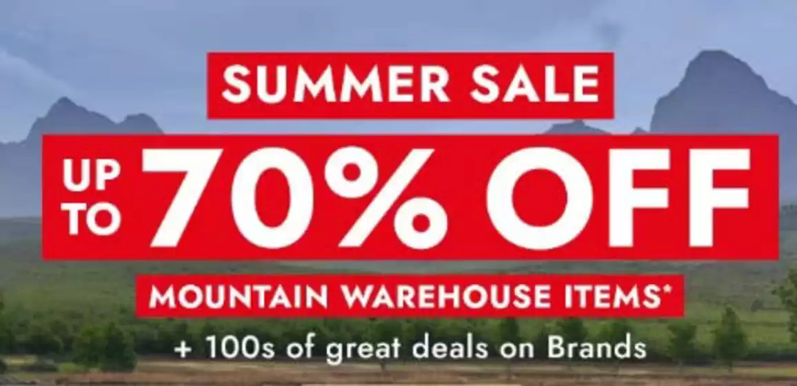 Mountain Warehouse catalogue in Wakefield | Summer Sale Up To 70% Off 1` | 2026-06-30T00:00:00.000Z - 2026-07-18T00:00:00.000Z