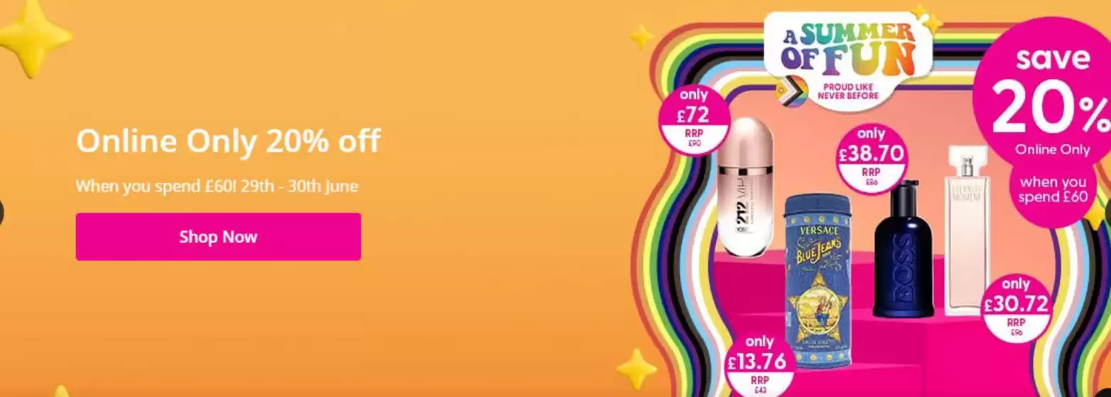 Superdrug catalogue | Online Only 20% Off | 2026-07-01T00:00:00.000Z - 2026-07-23T00:00:00.000Z
