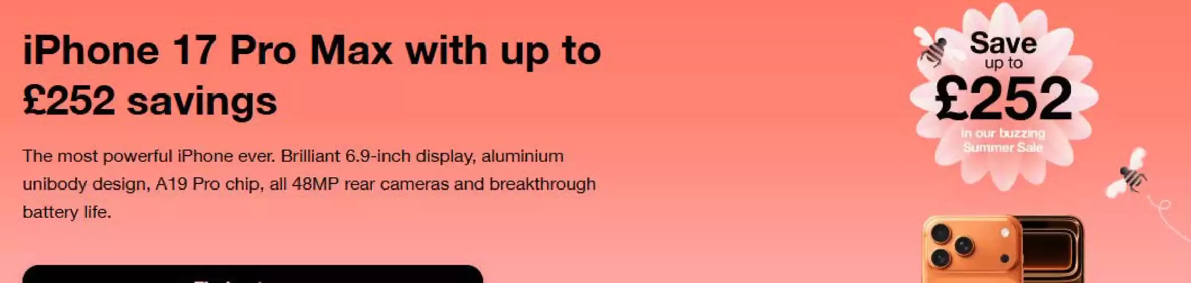 Three catalogue in Yealmpton | iPhone 17 Pro Max With Up To £252 Savingns | 2026-07-03T00:00:00.000Z - 2026-07-22T00:00:00.000Z