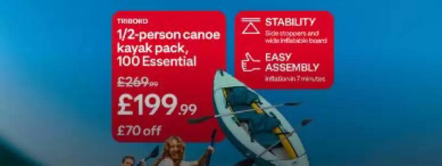 Decathlon catalogue | 1/2- Person Canoe Kayak Pack, 100 Essential  | 2026-07-23T00:00:00.000Z - 2026-07-30T00:00:00.000Z