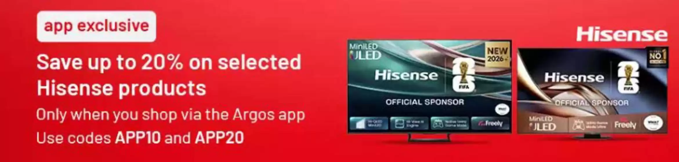 Argos catalogue | Save Up To 20% On Selected Hisense Products | 2026-08-14T00:00:00.000Z - 2026-08-28T00:00:00.000Z