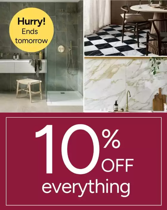 Topps Tiles catalogue in Watford | 10% Off Everything` | 2026-08-20T00:00:00.000Z - 2026-09-09T00:00:00.000Z