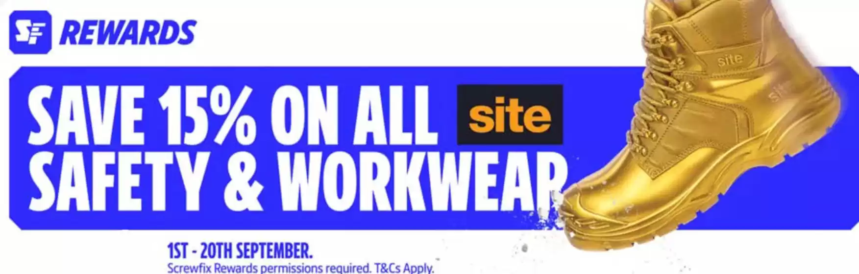 Screwfix catalogue | SAVE 15% ON ALLL SAFETY & WORKWEAR | 2026-09-01T00:00:00.000Z - 2026-09-20T00:00:00.000Z