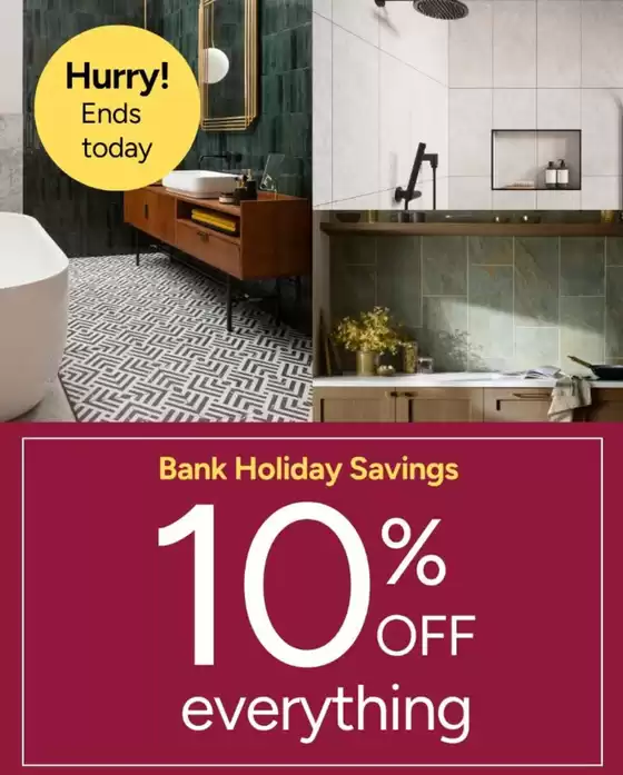Topps Tiles catalogue in Caddington | 10% Off Everything! | 2026-09-02T00:00:00.000Z - 2026-09-19T00:00:00.000Z