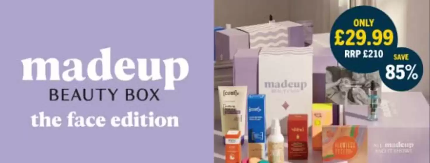 Home Bargains catalogue | Madeup Beauty Box The Face Edition!  | 2026-09-10T00:00:00.000Z - 2026-09-29T00:00:00.000Z