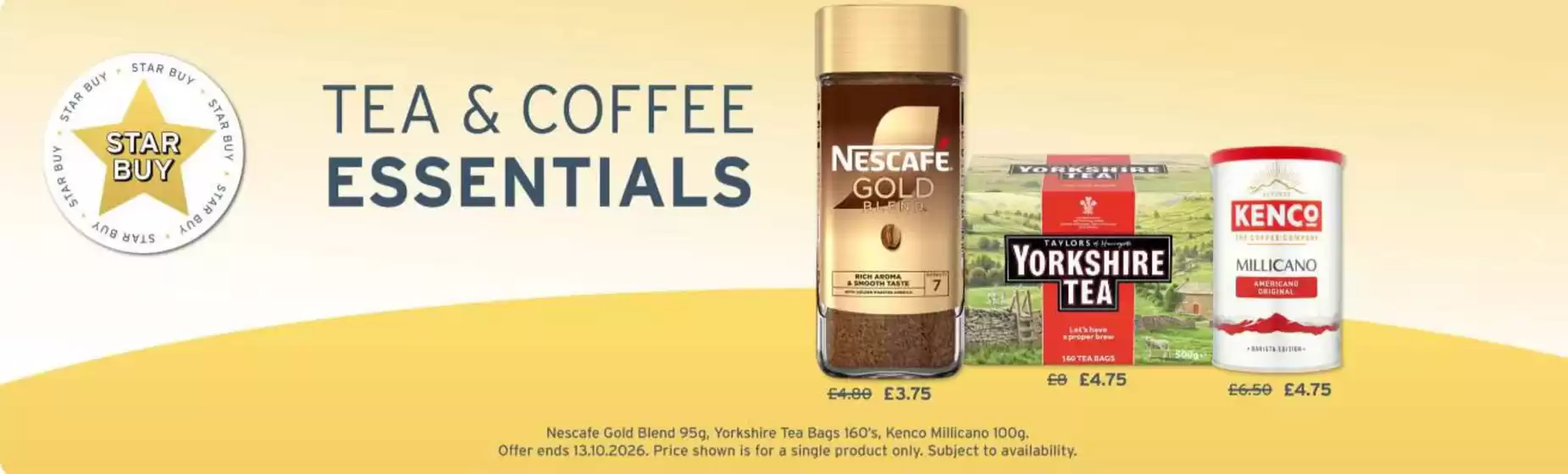 One Stop catalogue in Moreton-in-Marsh | Tea & Coffee Essentials | 2026-09-21T00:00:00.000Z - 2026-10-13T00:00:00.000Z