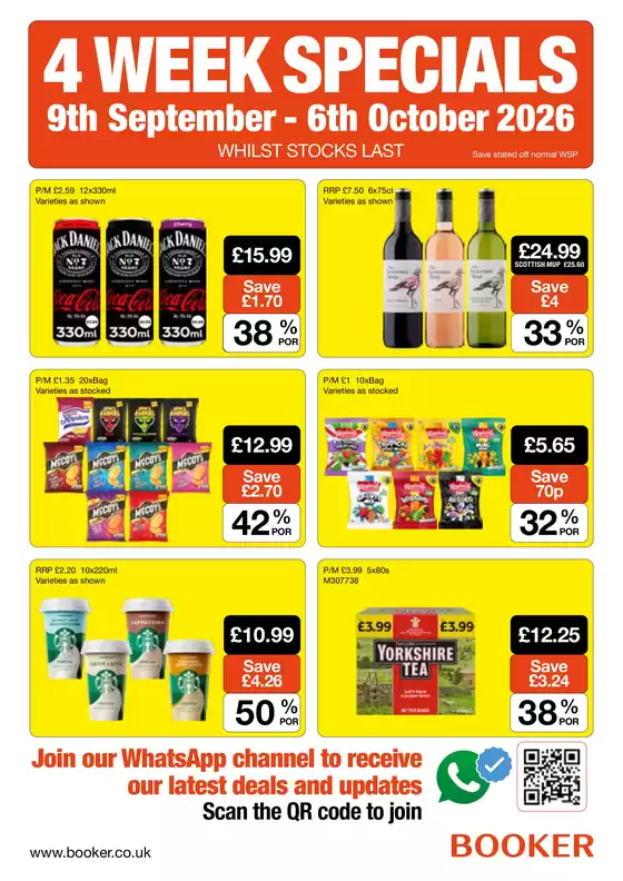 Booker Wholesale catalogue in Exeter | 4 WEEK SPECIALS! | 2026-09-25T00:00:00.000Z - 2026-10-06T00:00:00.000Z